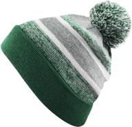 optimized for seo: the hat depot kids winter beanie with cuffed knit stripe and pom logo