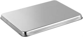 img 1 attached to 🍪 HEAHYSI Mini Stainless Steel Baking Sheets, Small Cookie Sheets, Toaster Oven Tray Pan Rectangle Size 9.4Lx7Wx1H inch By, Non-Toxic & Healthy, Superior Mirror Finish & Easy Clean, Dishwasher Safe - Ideal for Healthy Baking and Easy Cleaning