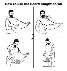 img 2 attached to 🧔 White Beard Apron with Clippings Catcher Bag I Grooming Cape I Shaving Beard Catcher I Non-Stick Trimming Cape for Men I Perfect Gift