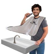 🧔 white beard apron with clippings catcher bag i grooming cape i shaving beard catcher i non-stick trimming cape for men i perfect gift logo