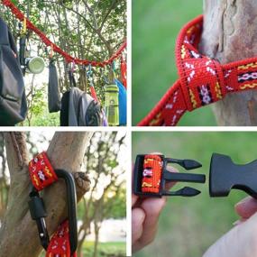 img 3 attached to 🏕️ Acenilen 3-Meter Camping Lanyard: Versatile Outdoor Rope with 10 Keychain Carabiners - Ideal for Camping, Hiking, and Tent Accessories