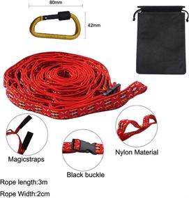 img 2 attached to 🏕️ Acenilen 3-Meter Camping Lanyard: Versatile Outdoor Rope with 10 Keychain Carabiners - Ideal for Camping, Hiking, and Tent Accessories