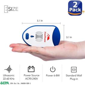 img 1 attached to 🐭 MaxMoxie Ultrasonic Pest Repeller 2 Pack - Humane Mice Control, Newest Electronic Insect Repellent For Conveniently Rejecting Rodent, Bed Bug, Mosquito, Rat at Home