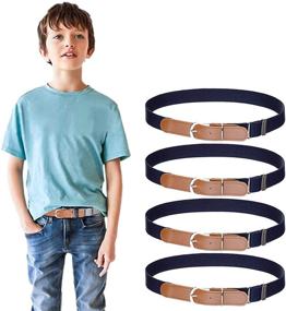 img 4 attached to Elastic Belt for Kids Boys Girls - Essential Belts for Boys' Accessories