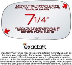 img 3 attached to 🔍 Exactafit 8191L Driver Side Mirror Glass Replacement Adhesives - Compatible With Saab 9-5 (2003-2009) & 9-3 (2003-2011), 7-1/4 Inch Diagonal