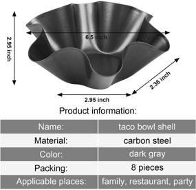 img 4 attached to RUVINCE Nonstick Taco Shell Maker & Salad Bowl Set - Tortilla Bowl Maker, Pack of 8 - Perfect Tortilla Pan