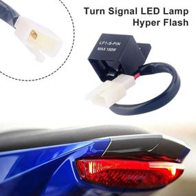 img 1 attached to 🚦 Yosoo 2-х контактное 12V светодиодное реле мигания поворотников для автомобилей и мотоциклов - эффективный контроль частоты и ретрансляция мигания