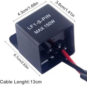 img 3 attached to 🚦 Yosoo 2-х контактное 12V светодиодное реле мигания поворотников для автомобилей и мотоциклов - эффективный контроль частоты и ретрансляция мигания