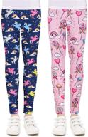 🦋 quedoris butterfly printed leggings 2 pack - girls' leggings clothing logo