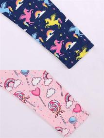 img 1 attached to 🦋 Quedoris Butterfly Printed Leggings 2 Pack - Girls' Leggings Clothing