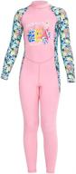 upf 50+ uv sun protective swimwear quick-dry full body swimsuit for kids - ideal for youth boys and girls during beach water sports logo