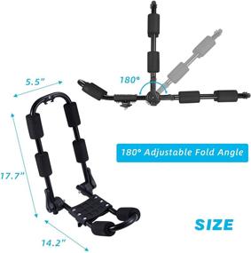 img 2 attached to 🚣 YOLENY J-Bar 2 Pairs Kayak Rack: Foldable Roof Carrier for Kayak & Canoe - Ideal SUV Rooftop Mount with Tie Down Straps