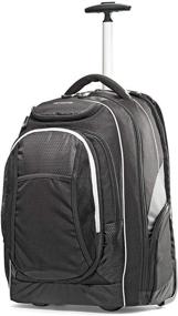 img 4 attached to 🎒 Black Samsonite Tectonic Rolling Backpack with Wheels