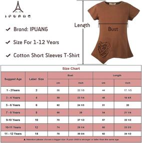img 1 attached to Ipuang Vermilion Shaped Cotton Girls' Clothing: Stylish Tops, Tees & Blouses