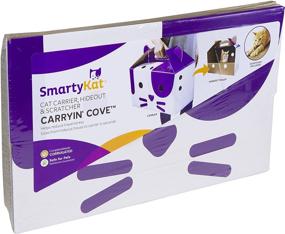 img 3 attached to SmartyKat Carryin Hideout Scratcher Carrier