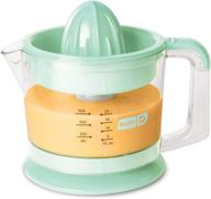 🍊 compact dash citrus juicer extractor: healthy juice maker for oranges, lemons, limes, grapefruit & other citrus fruits with easy pour spout + 32 oz pitcher - aqua logo