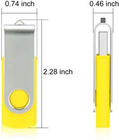 img 3 attached to Алихэлан 10 шт. 4 ГБ флеш-накопителей USB - USB 2.0 поворотный накопитель Thumb Drive объемом 4 ГБ с магнитным замком - пакет из 10 штук, желтого цвета