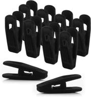 👚 enhance closet organization with 10-pack velvet clips: durable non-breaking material for all your hanging needs (black) логотип