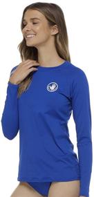 img 1 attached to 👚 High-Performance UPF 50+ Body Glove Women's Sleek Long Sleeve Rashguard