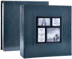 img 3 attached to Ywlake 4x6 Photo Album with 1000 Pockets (Croco Green) - Extra Large Capacity for Family Wedding Pictures - Holds 1000 Horizontal and Vertical Photos