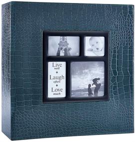 img 4 attached to Ywlake 4x6 Photo Album with 1000 Pockets (Croco Green) - Extra Large Capacity for Family Wedding Pictures - Holds 1000 Horizontal and Vertical Photos