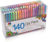 🖍️ smart color art gel pens: a vibrant set of 140 colors for adult coloring, drawing, painting, and writing logo