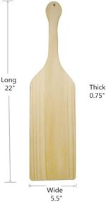 img 3 attached to 22-inch Solid Pine Wooden Paddle for Sorority and Fraternity Paddles - Unfinished Lolifun Wood Paddle