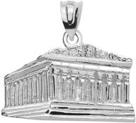 temple parthenon akropolis pendant sterling logo