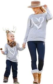 img 4 attached to Matching Mommy and Me Heart Printed Sweatshirts: Perfect for Valentine's Day!
