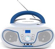 🎵 versatile lonpoo boombox: cd player with bluetooth, fm radio, usb, aux-in & headphone output - white logo