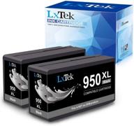 🖨️ lxtek compatible high-yield ink cartridge replacement for hp 950 950xl - officejet pro printer compatible, 2 black with smart chip logo