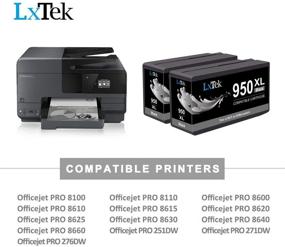 img 3 attached to 🖨️ LxTek Compatible High-Yield Ink Cartridge Replacement for HP 950 950XL - OfficeJet PRO Printer Compatible, 2 Black with Smart Chip