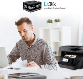 img 1 attached to 🖨️ LxTek Compatible High-Yield Ink Cartridge Replacement for HP 950 950XL - OfficeJet PRO Printer Compatible, 2 Black with Smart Chip