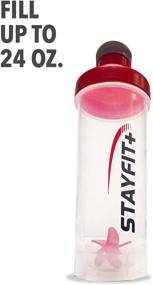 img 1 attached to 🏋️ Stayfit Classic Loop Top Protein Shaker Bottle, 24-Ounce Pack of 3 - Ideal for Gym, Travel, and Work. Includes 3 Mixing Balls for Effortless Protein Mixing.