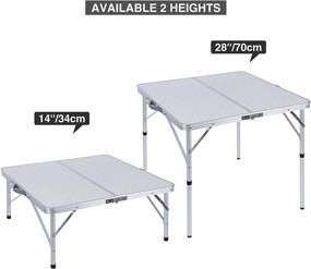 img 1 attached to 🎴 REDCAMP 32-inch Folding Card Table Square, Lightweight Portable Indoor/Outdoor Small Card Table for Adults - White 32-inch
