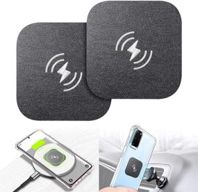 img 4 attached to eSamcore Wireless Charging Compatible Phone Metal Plate – Magnet Sticker for Magnetic Car Phone Mounts [2-Pack]