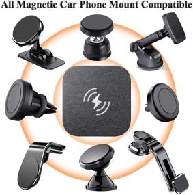 img 2 attached to eSamcore Wireless Charging Compatible Phone Metal Plate – Magnet Sticker for Magnetic Car Phone Mounts [2-Pack]