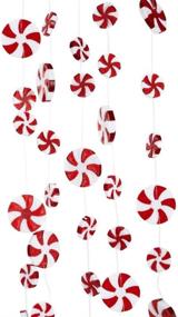 img 1 attached to 🍭 Add Festive Charm with Kurt Adler 8' Plastic Large Candy Swirl Garland