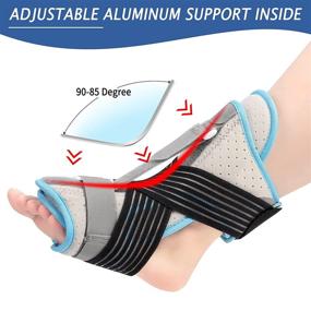 img 2 attached to 🌿 New and Improved 2021 Upgraded Plantar Fasciitis Night Splint: Adjustable Support with Massage Ball and Bandage