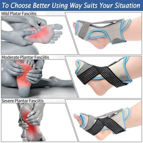 img 1 attached to 🌿 New and Improved 2021 Upgraded Plantar Fasciitis Night Splint: Adjustable Support with Massage Ball and Bandage