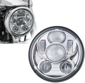 img 4 attached to SUNPIE 5,75-дюймовый хромированный прожекторный LED-фар для мотоциклов Harley - модернизация фары на 45 Вт