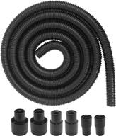 🪚 10ft dust collection power tool hose kit: 6 threaded fittings, compatible with various power tool brands & shop vacuums logo