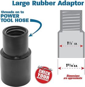 img 2 attached to 🪚 10ft Dust Collection Power Tool Hose Kit: 6 Threaded Fittings, Compatible with Various Power Tool Brands & Shop Vacuums