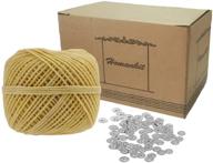 homankit beeswax hemp wick spool - 200 ft 1mm wick coated with natural beeswax - includes 100 sustainer tabs - ideal for soy beeswax candle making logo