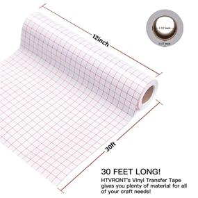 img 3 attached to 🎨 High-Quality Vinyl Transfer Tape - 12" x 30 Feet Clear w/Red Alignment Grid | Medium Tack | Ideal for Cricut Cameo, Signs, Decals, and More