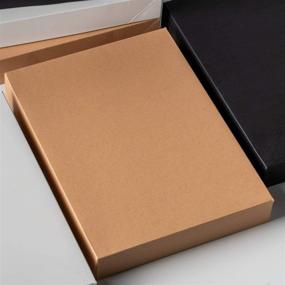 img 1 attached to RUSPEPA Robe Cardboard Gift Box with Lids - 17 x 11 📦 x 3.5 inch Apparel Gift Boxes - Large Size, 5 Full Pack (Brown Kraft)