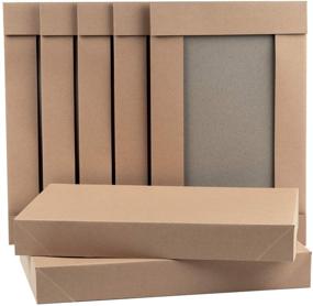 img 4 attached to RUSPEPA Robe Cardboard Gift Box with Lids - 17 x 11 📦 x 3.5 inch Apparel Gift Boxes - Large Size, 5 Full Pack (Brown Kraft)