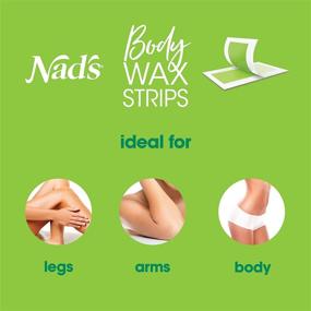 img 1 attached to 🌸 Nad's Body Wax Strips for Women - Hair Removal for All Skin Types, Includes 20 Waxing Strips and 4 Calming Oil Wipes