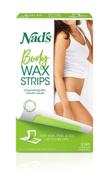 🌸 nad's body wax strips for women - hair removal for all skin types, includes 20 waxing strips and 4 calming oil wipes logo