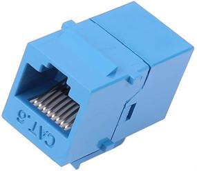img 3 attached to RJ45 Keystone Coupler - 10Pack IGreely Cat6 Cat5E Cat5 Compatible 8P8C Ethernet Network Jack Insert Snap In Adapter Connector Port Inline Coupler For Wall Plate Outlet Panel - Blue
